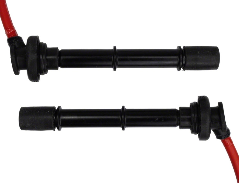 Ford Mustang Spark Plug Wire Set - Ford Racing - 9mm, Spiral-Wound, 45 Deg. Long Boot, Stainless Steel Terminals - Red - `96-`04